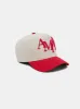 STAGGERED AMIRI CANVAS HAT - Alabaster Red sold by AMIRI