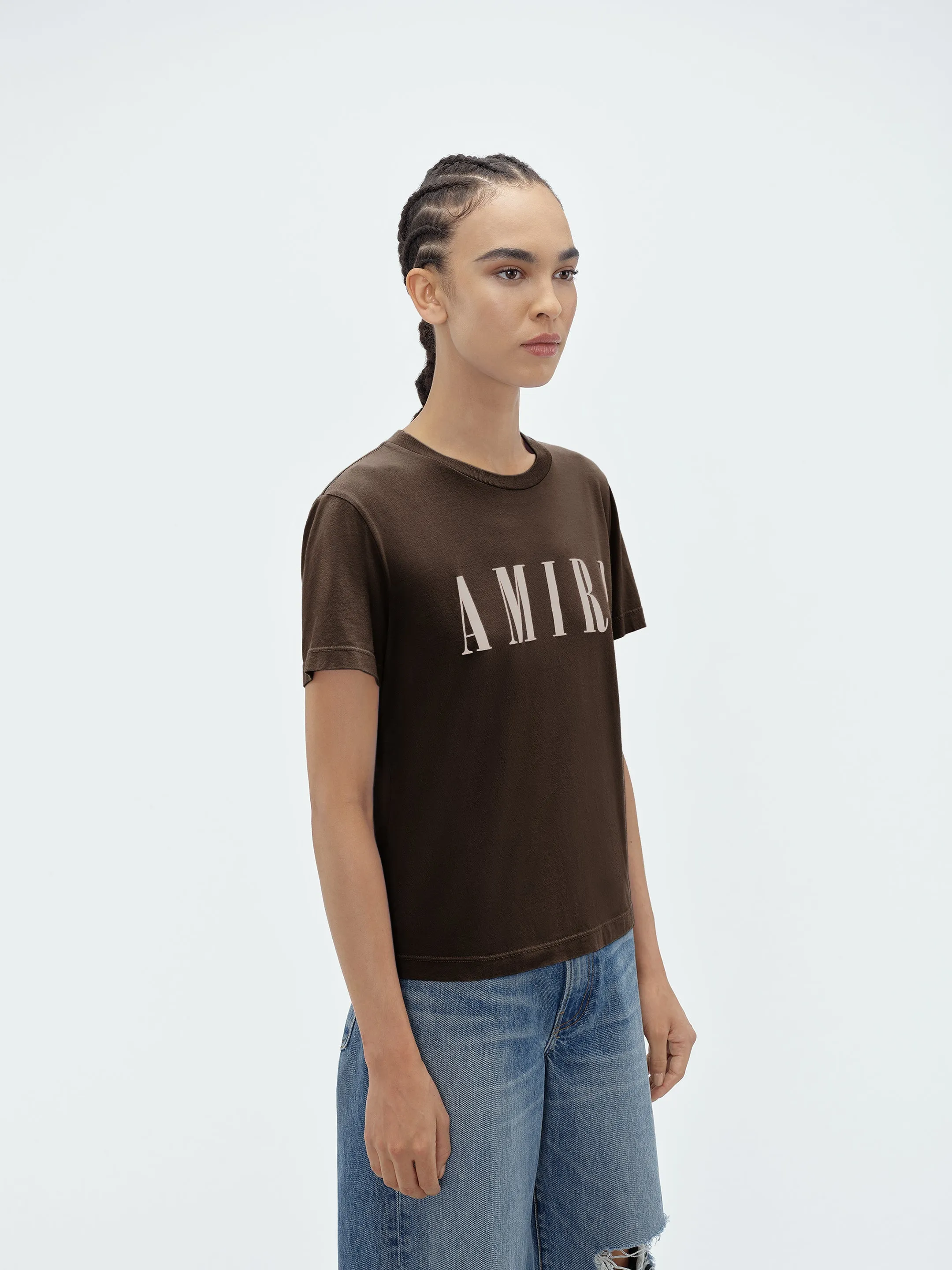 WOMEN - CORE LOGO SLIM FIT TEE - Brown sold by AMIRI product image thumbnail 4