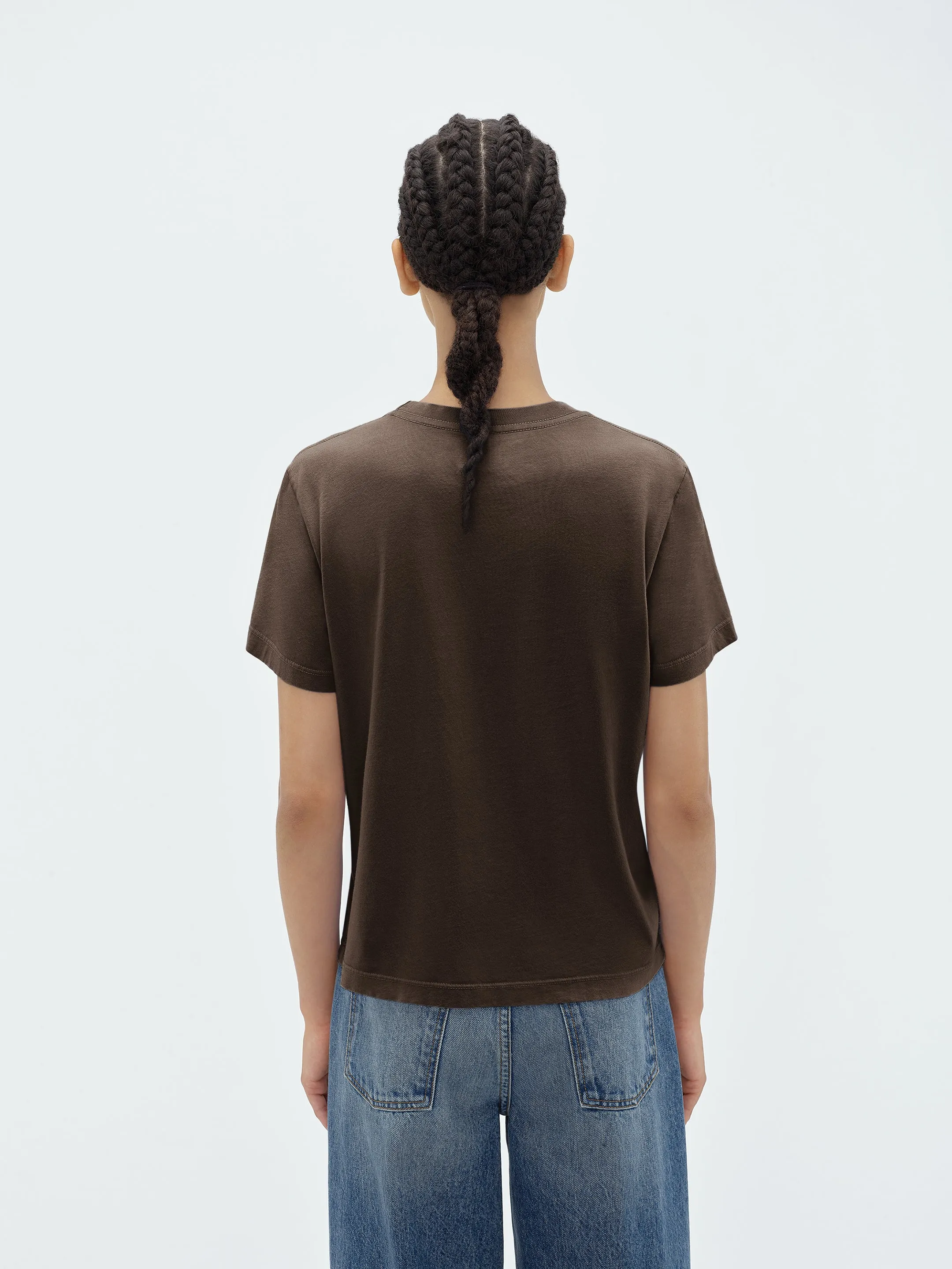 WOMEN - CORE LOGO SLIM FIT TEE - Brown sold by AMIRI product image thumbnail 5