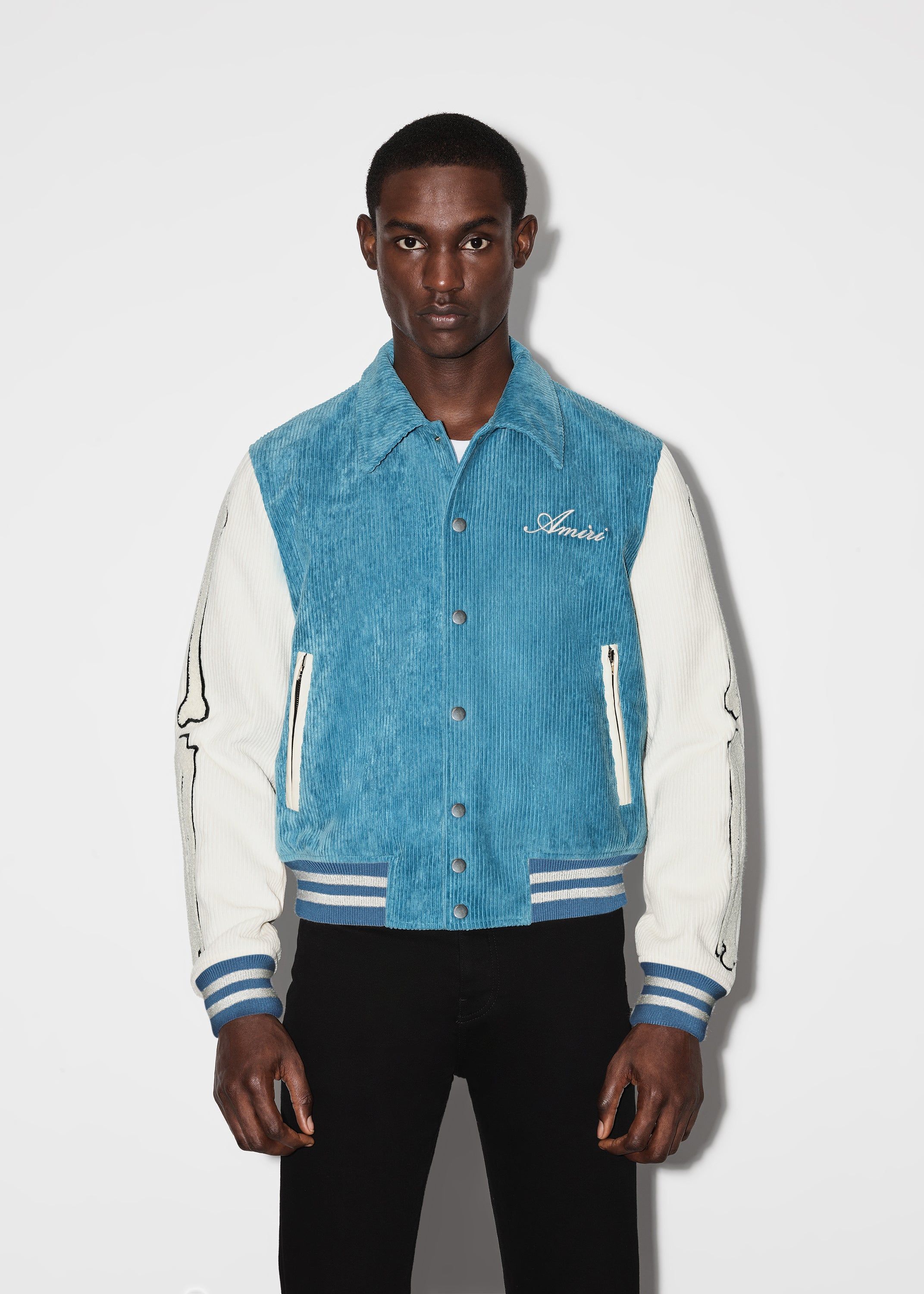 CORDUROY BONES VARSITY JACKET - CAROLINA BLUE sold by AMIRI product image thumbnail 2