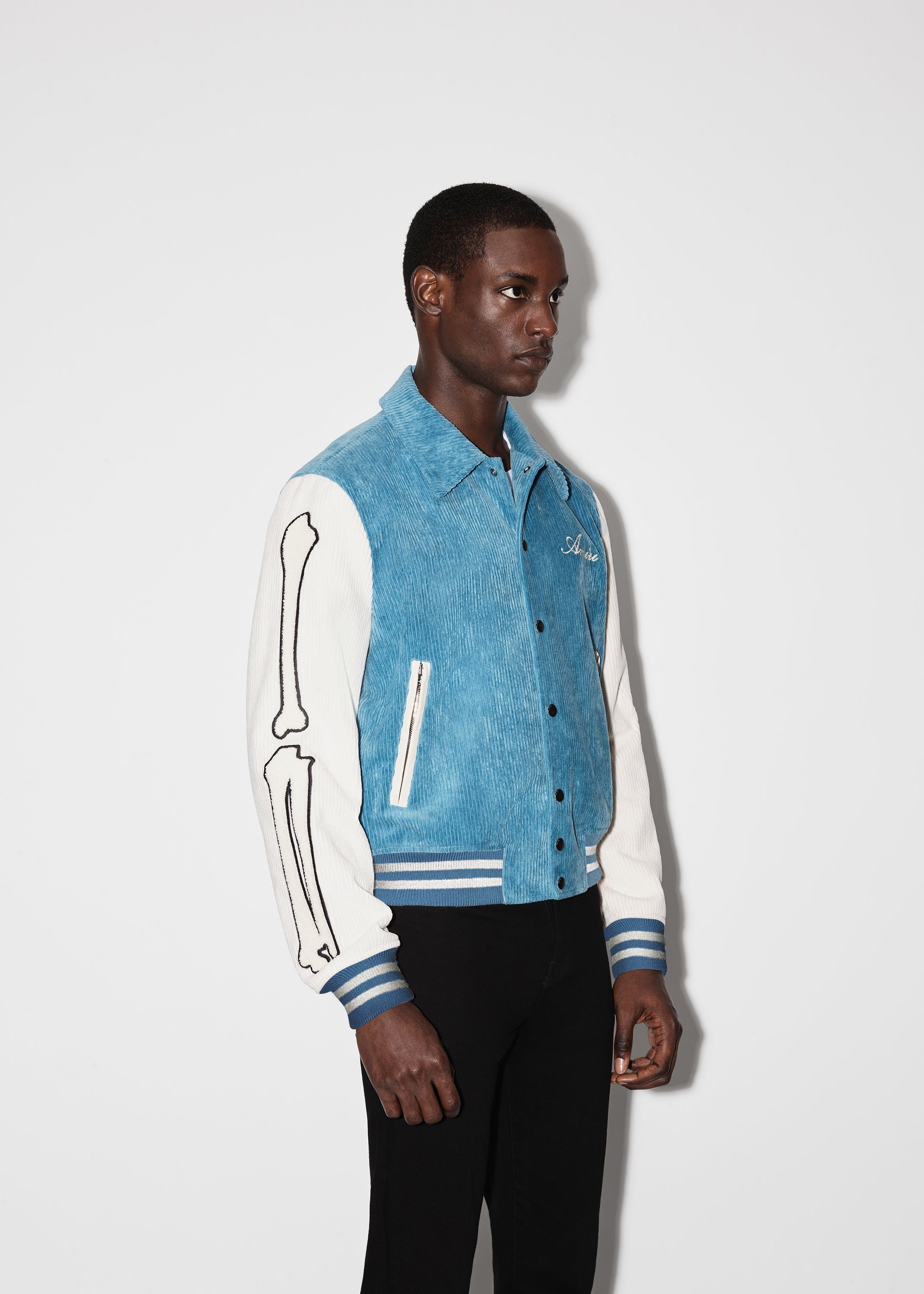 CORDUROY BONES VARSITY JACKET - CAROLINA BLUE sold by AMIRI product image thumbnail 4