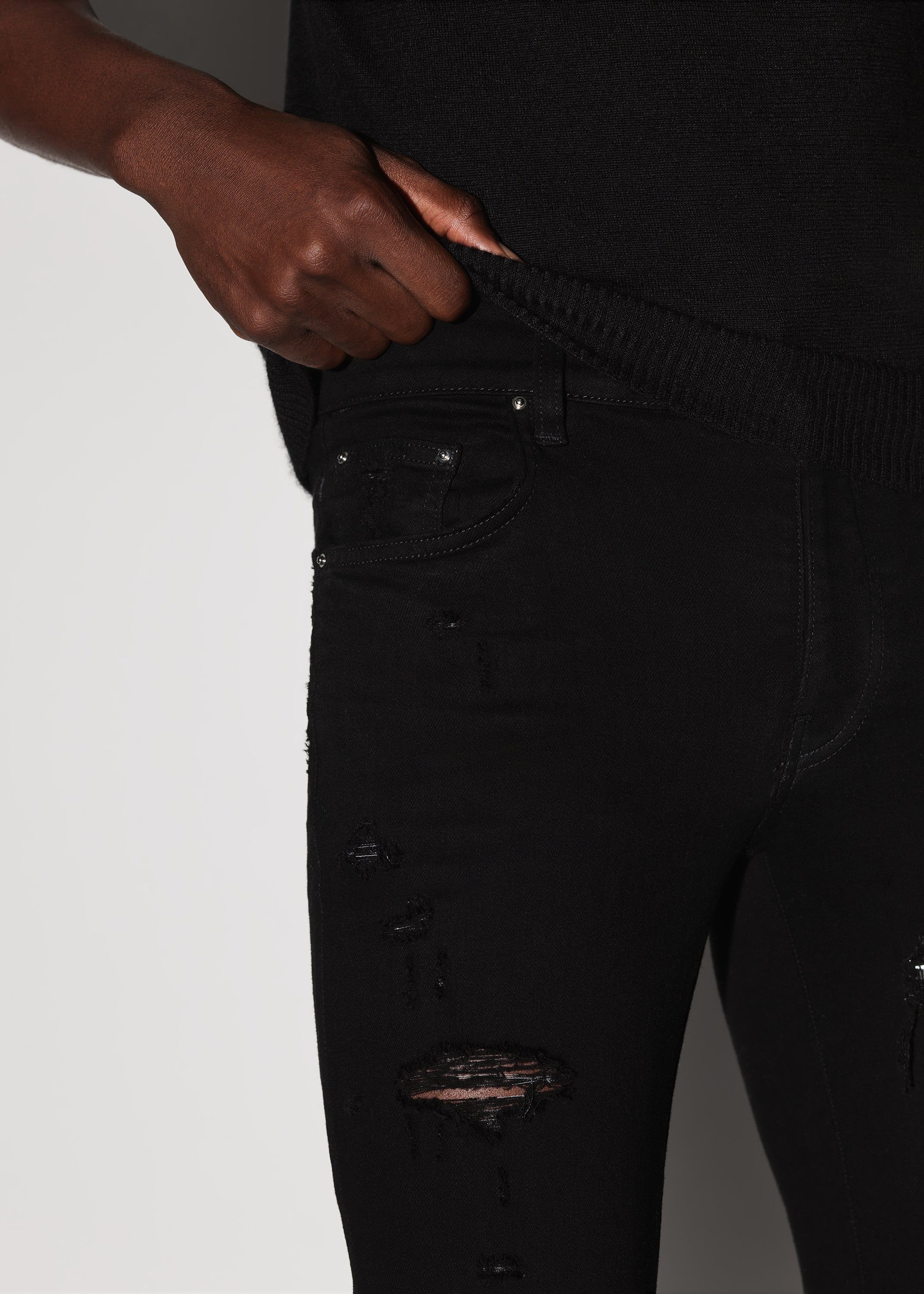 MX1 JEAN - BLACK/SILVER sold by AMIRI product image thumbnail 5