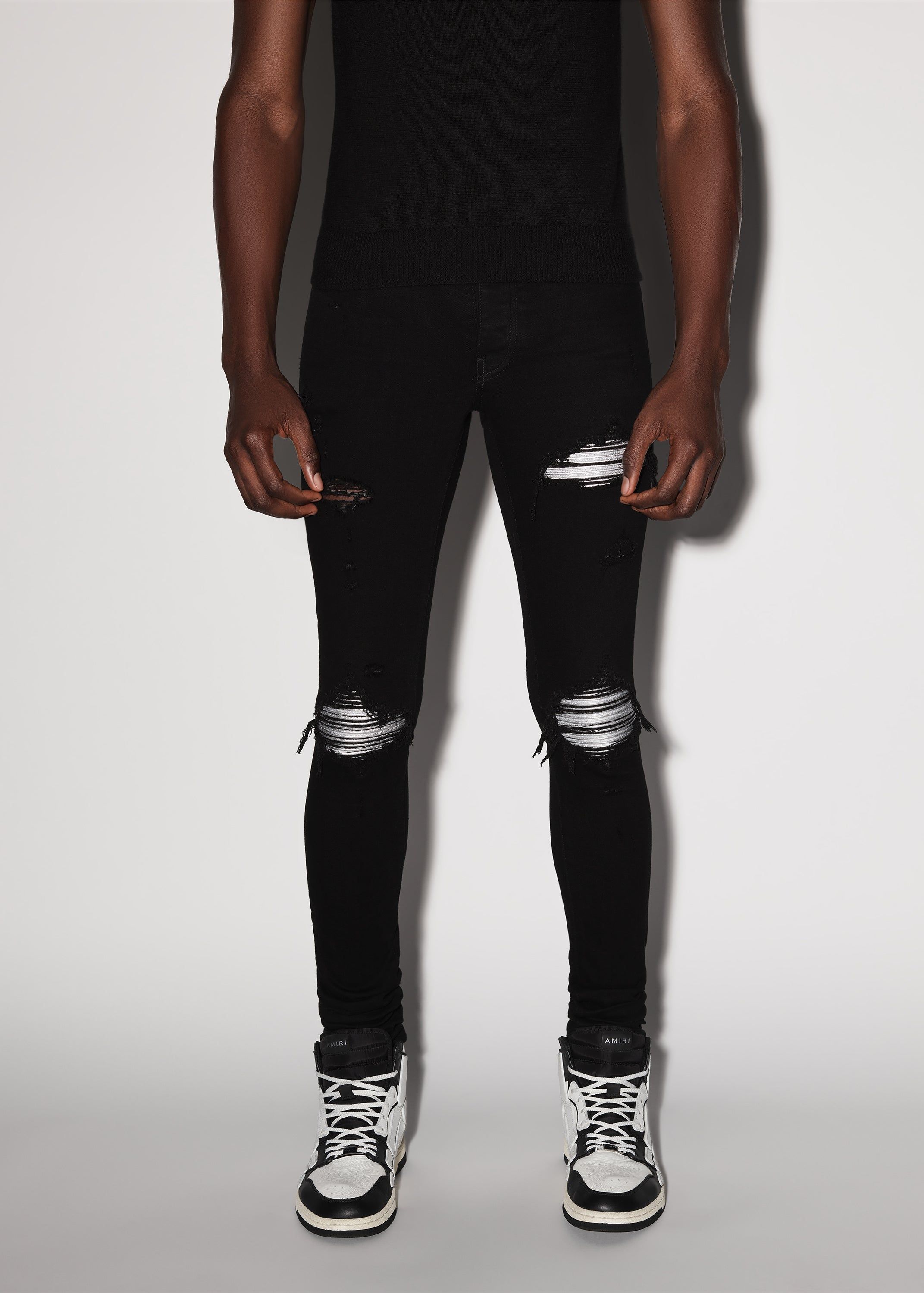 MX1 JEAN - BLACK/SILVER sold by AMIRI product image thumbnail 2