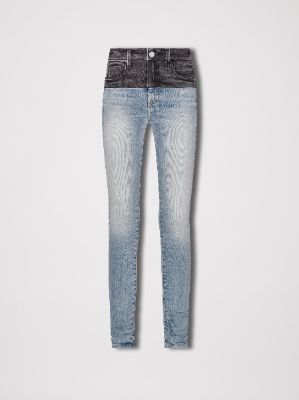 WOMEN - CONTRAST SKINNY JEAN - CLAY INDIGO / BLACK made by AMIRI