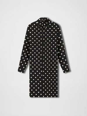 WOMEN - POLKA DOT NIGHTSHIRT W/ SLIT - BLACK made by AMIRI