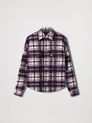 PLAID OVERSHIRT - PURPLE made by AMIRI