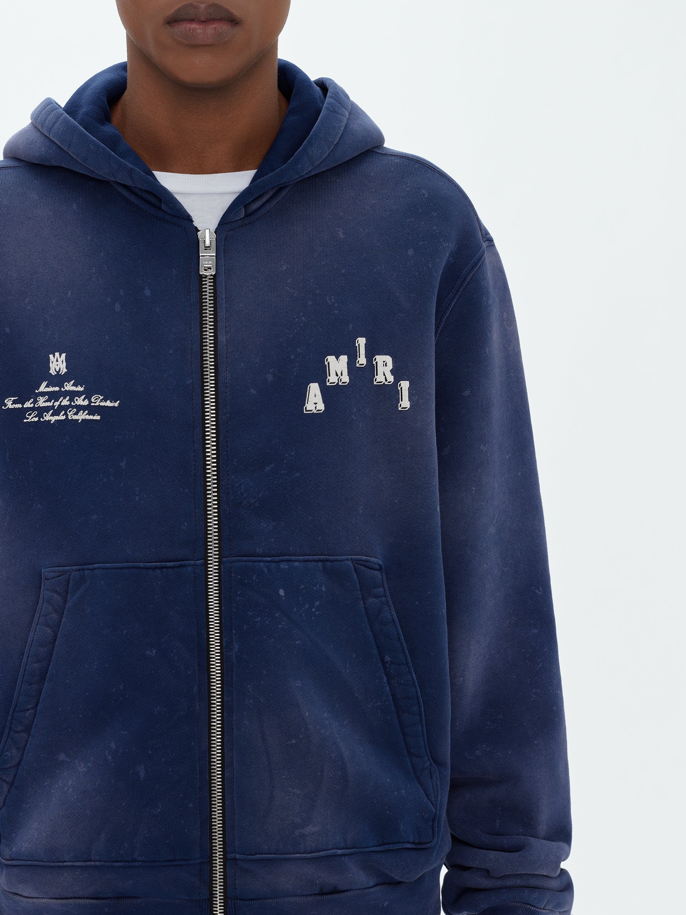 VINTAGE COLLEGIATE ZIP HOODIE - BLUE sold by AMIRI product image thumbnail 5