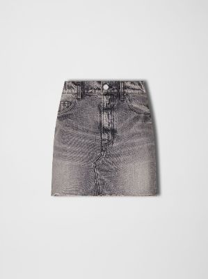 WOMEN - COMBO MINI SKIRT - Aged Black / Black sold by AMIRI