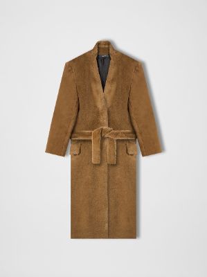 WOMEN - FUR COAT - LIGHT KHAKI made by AMIRI