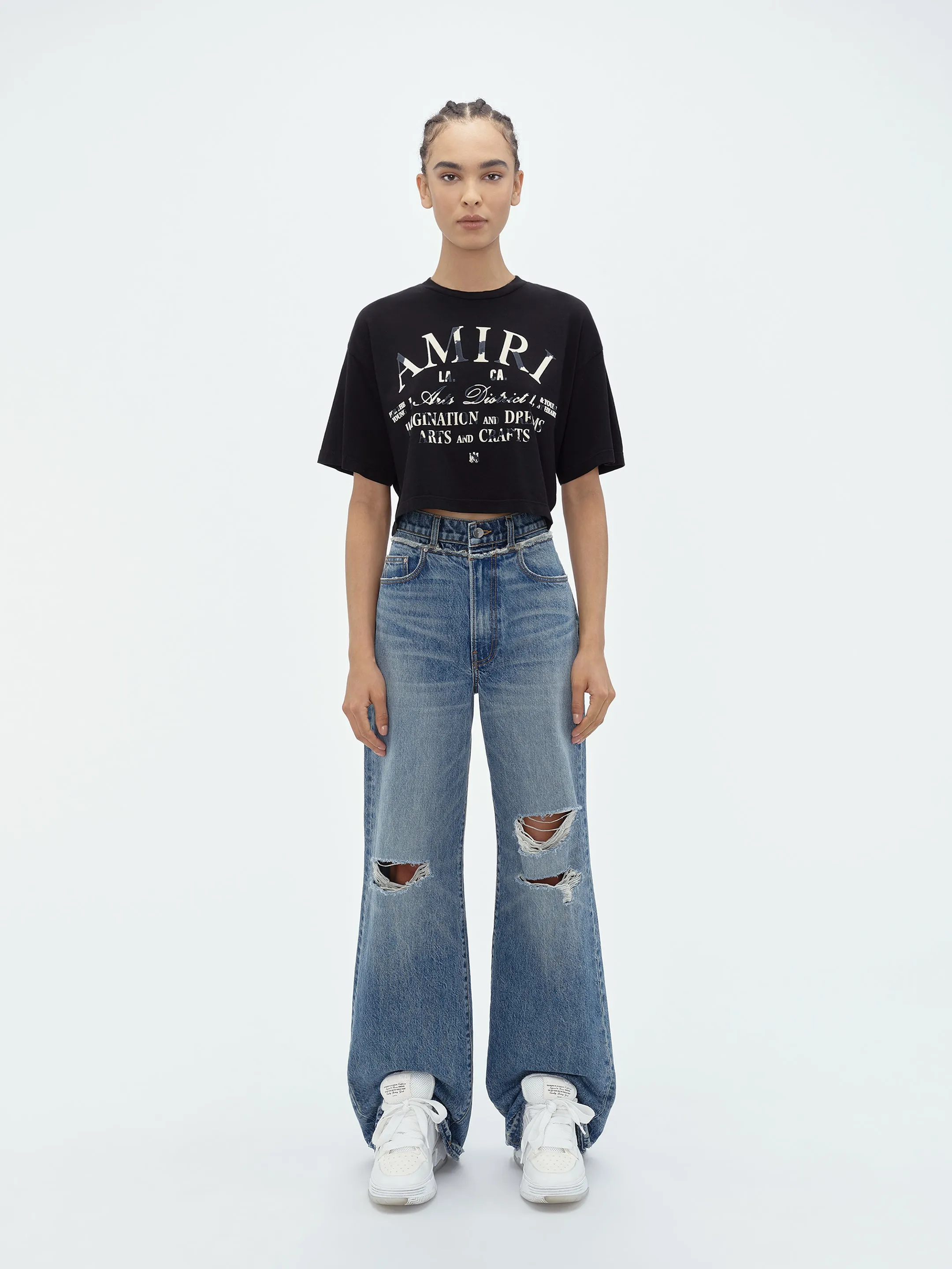 WOMEN - DISTRESSED ARTS DISTRICT TEE - Black sold by AMIRI product image thumbnail 2