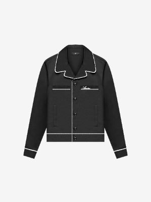 LONG SLEEVE PAJAMA JACKET - BLACK sold by AMIRI