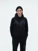 AMIRI STAGGERED LOGO HOODIE - Black sold by AMIRI