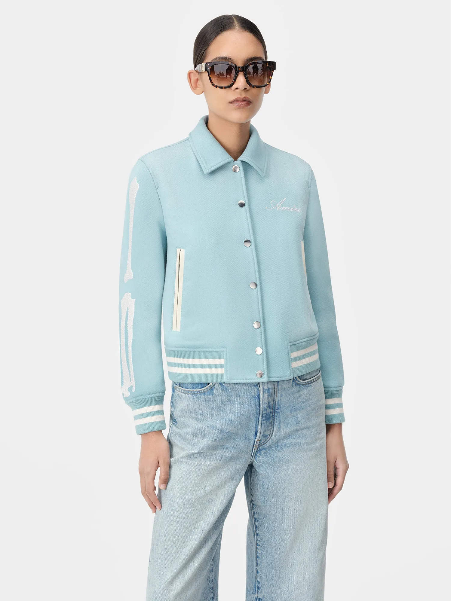WOMEN - WOMEN'S BONES JACKET - Harbor Blue sold by AMIRI product image thumbnail 2