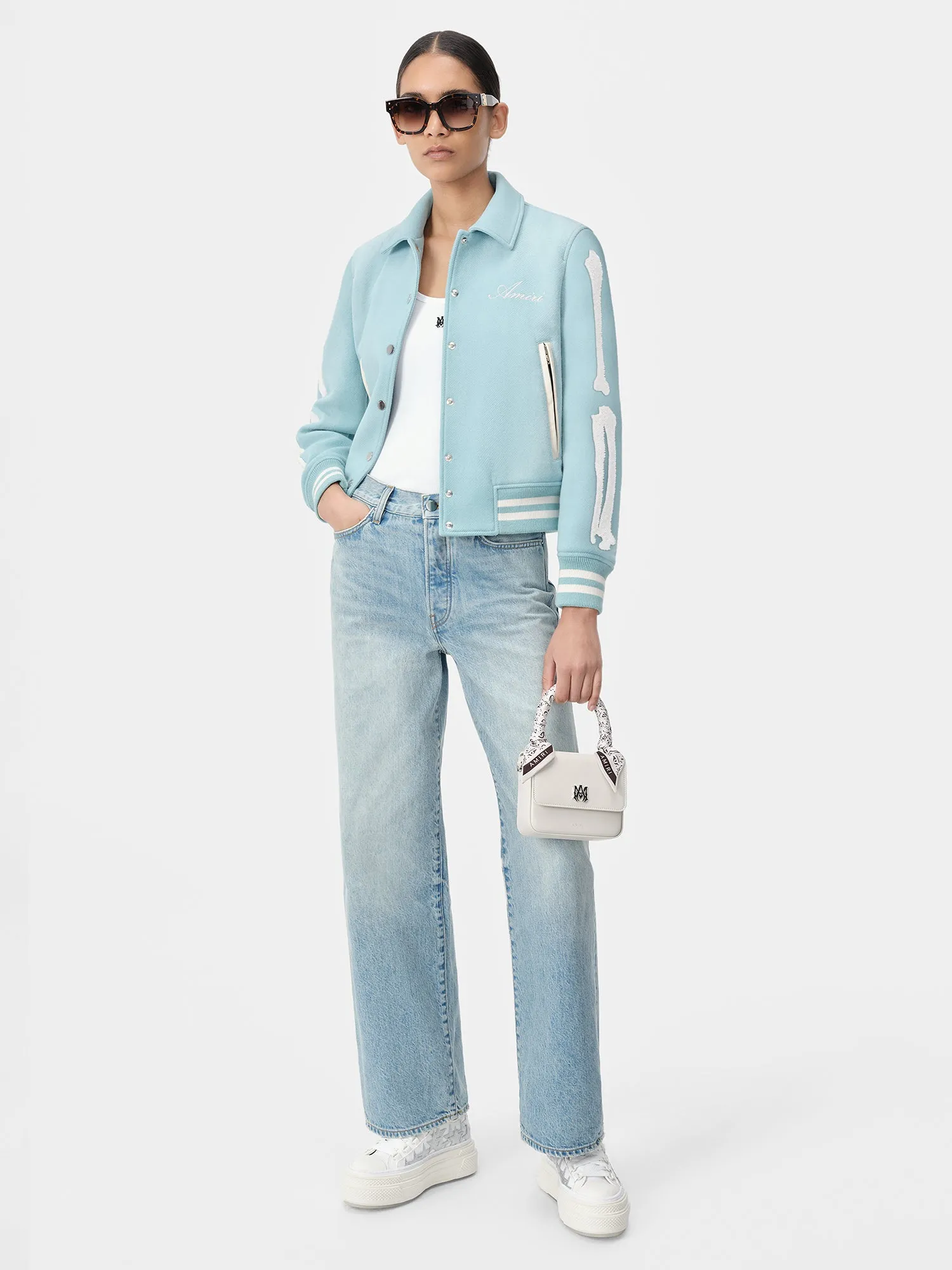 WOMEN - WOMEN'S BONES JACKET - Harbor Blue sold by AMIRI