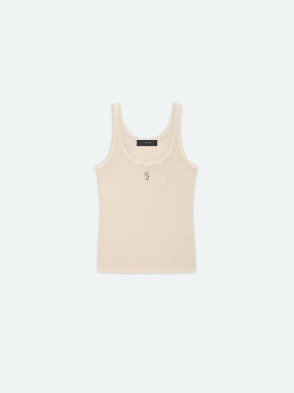 WOMEN - WOMEN'S RIB TANK - Summer Sand sold by AMIRI