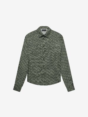 AMIRI ALL OVER LONG SLEEVE SHIRT - MILITARY GREEN / BLACK sold by AMIRI