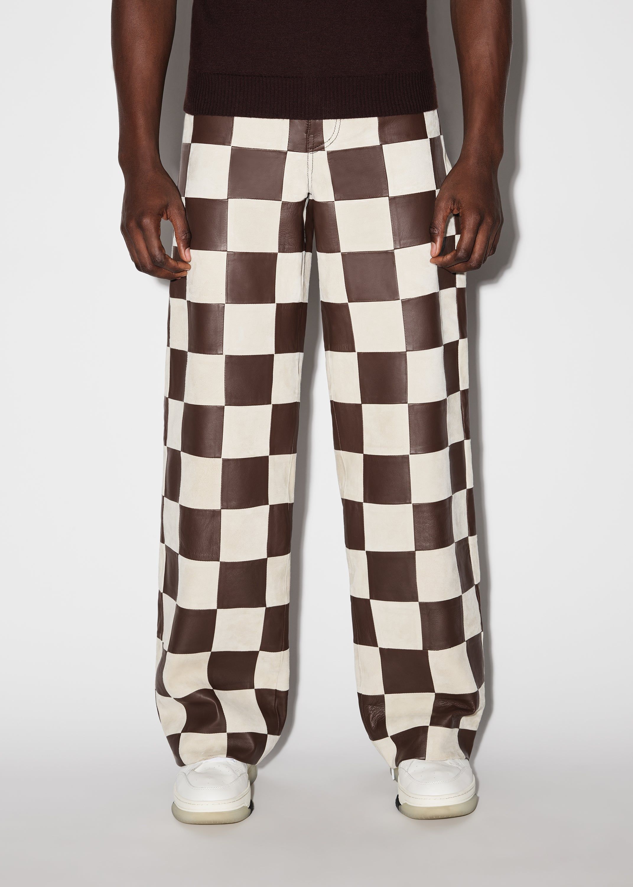 CHECKER 5 POCKET BAGGY PANT - ALABASTER / BROWN sold by AMIRI product image thumbnail 2