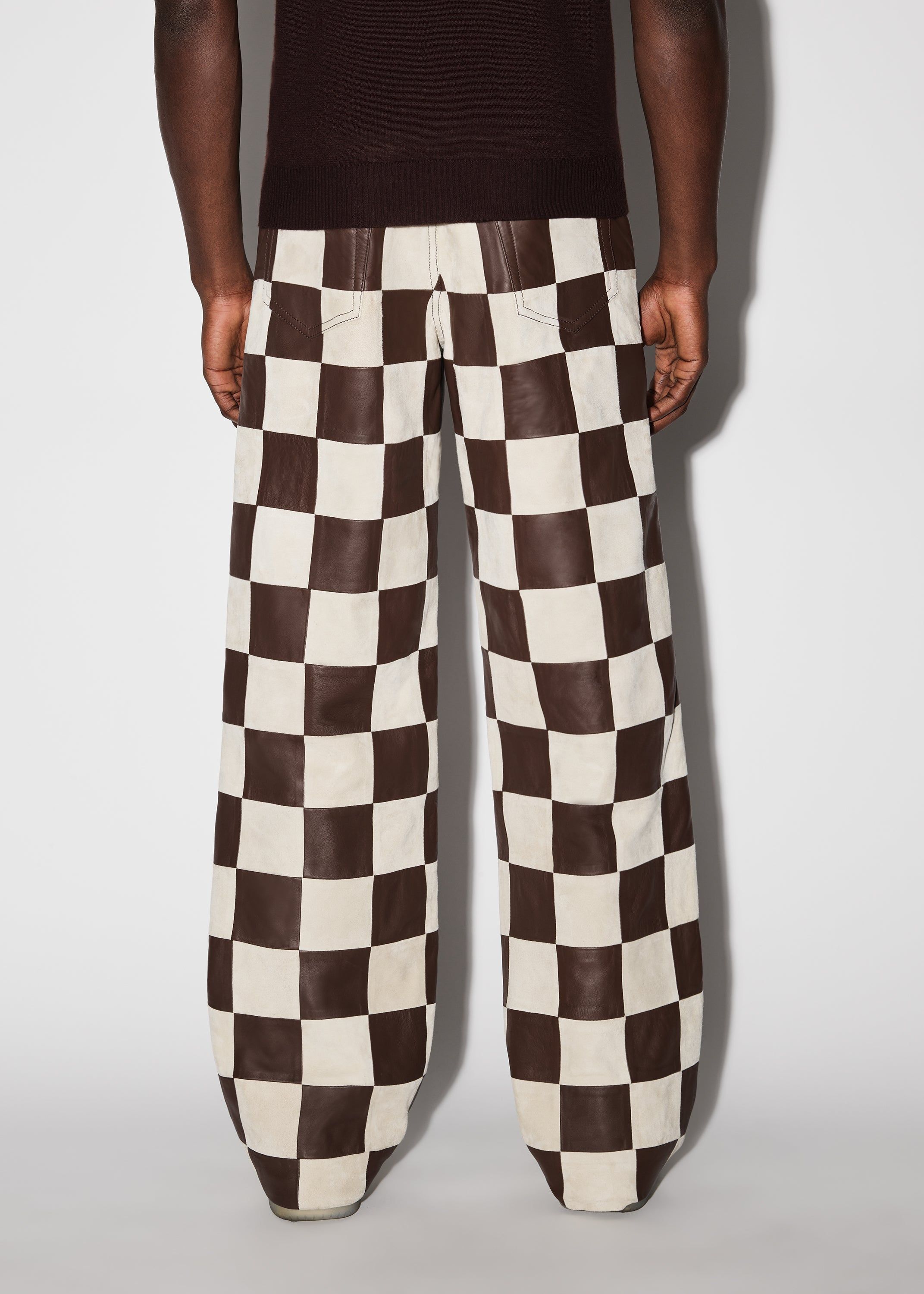 CHECKER 5 POCKET BAGGY PANT - ALABASTER / BROWN sold by AMIRI product image thumbnail 4