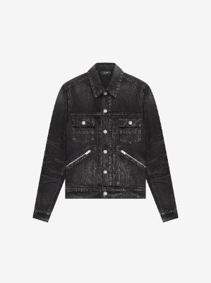 DOUBLE SLANTED TRUCKER - AGED BLACK sold by AMIRI