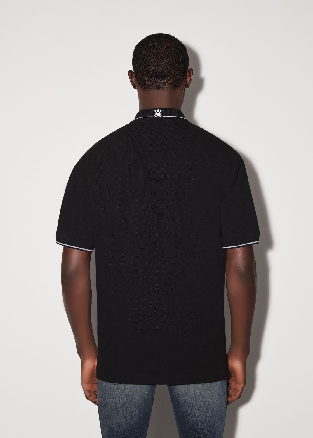 SOLID SHORT SLEEVE POLO - BLACK sold by AMIRI product image thumbnail 4