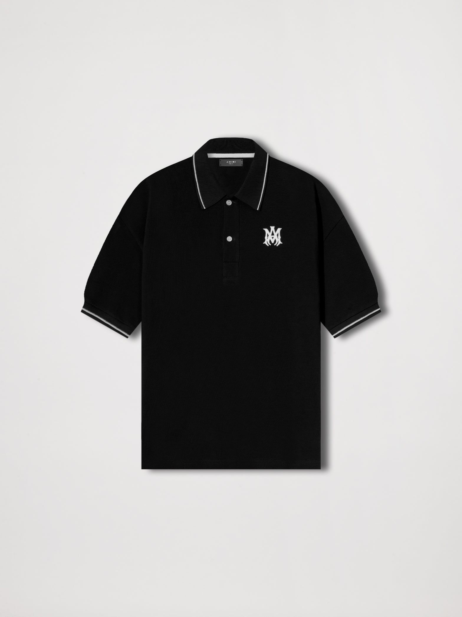 SOLID SHORT SLEEVE POLO - BLACK sold by AMIRI