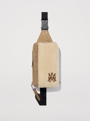 M.A. SHEARLING SLING BAG - NATURAL sold by AMIRI