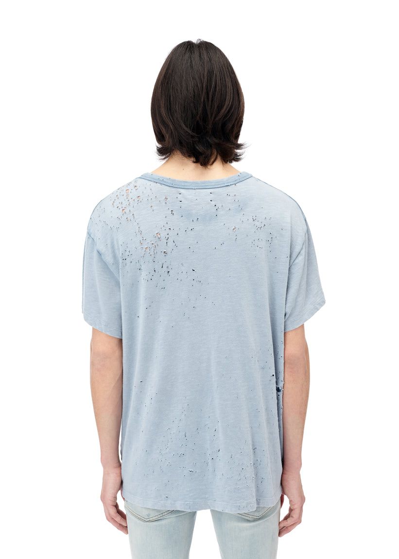 Washed Shotgun Tee - Crystal Blue sold by AMIRI product image thumbnail 3