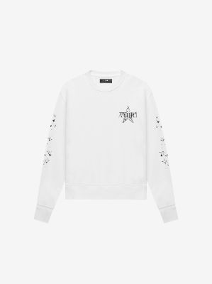 PAISLEY STAR CREWNECK - WHITE sold by AMIRI