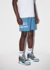 AMIRI M.A. BAR LOGO SWIM TRUNKS - CAROLINA BLUE sold by AMIRI
