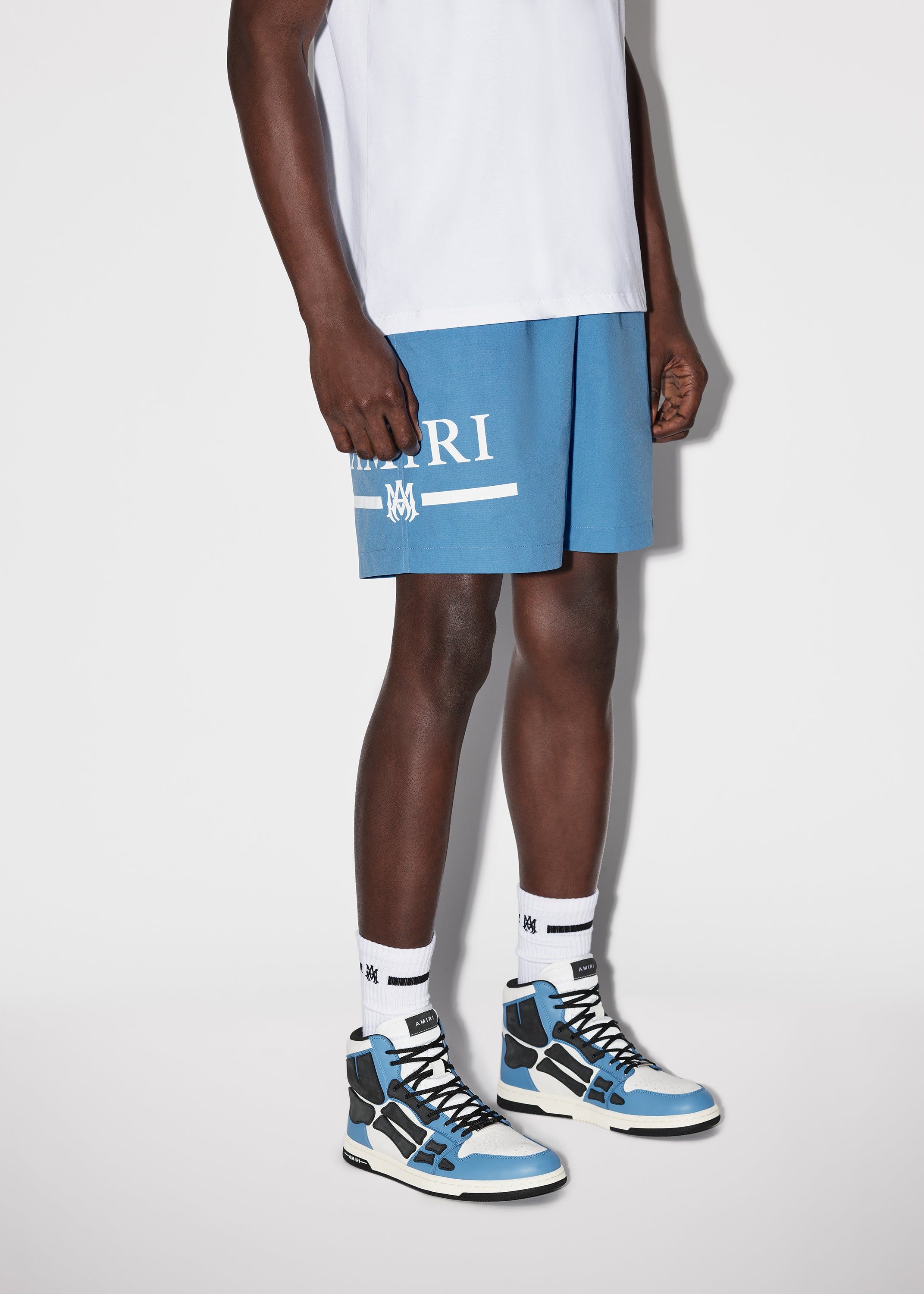 AMIRI M.A. BAR LOGO SWIM TRUNKS - CAROLINA BLUE sold by AMIRI product image thumbnail 3