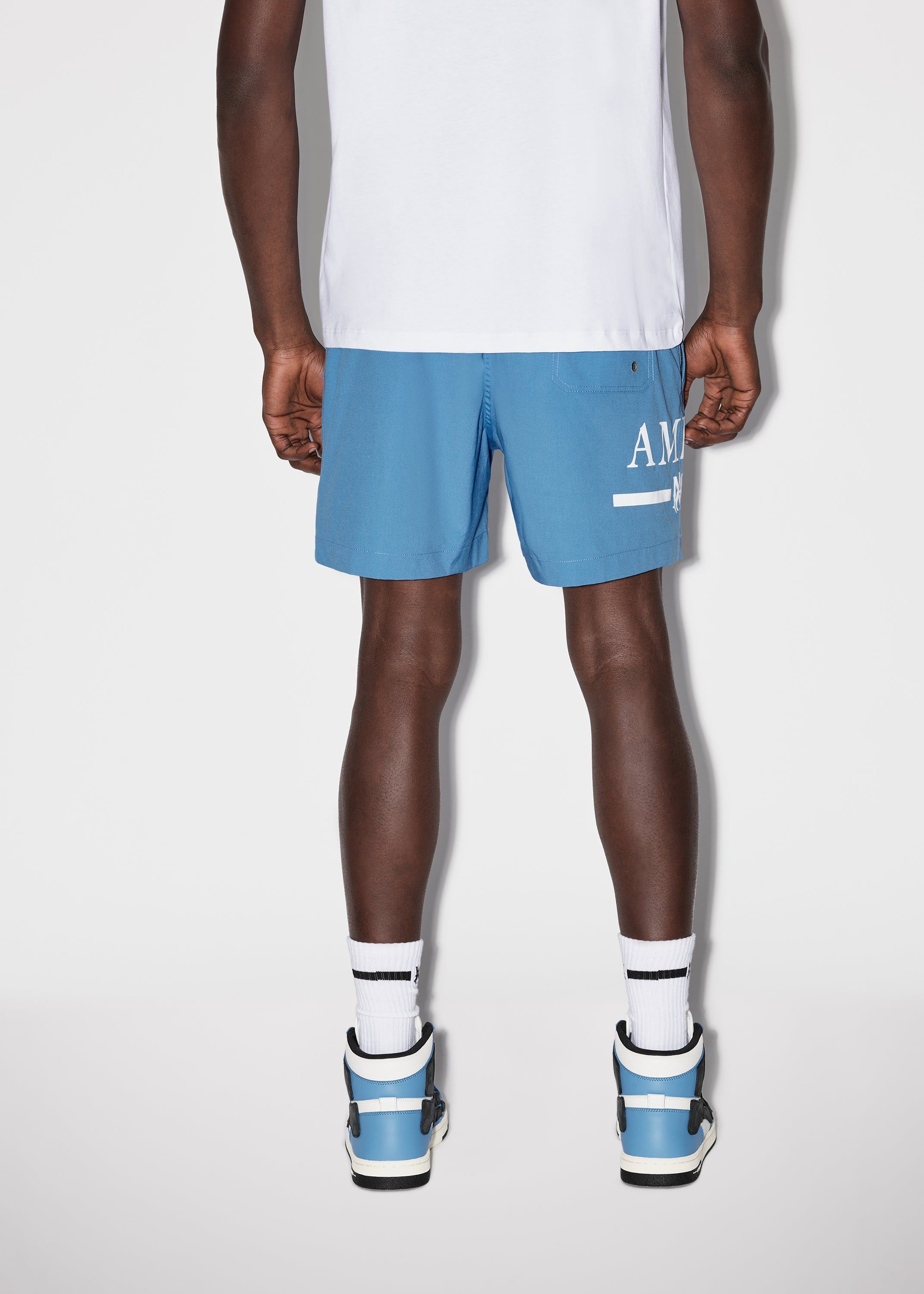 AMIRI M.A. BAR LOGO SWIM TRUNKS - CAROLINA BLUE sold by AMIRI product image thumbnail 4