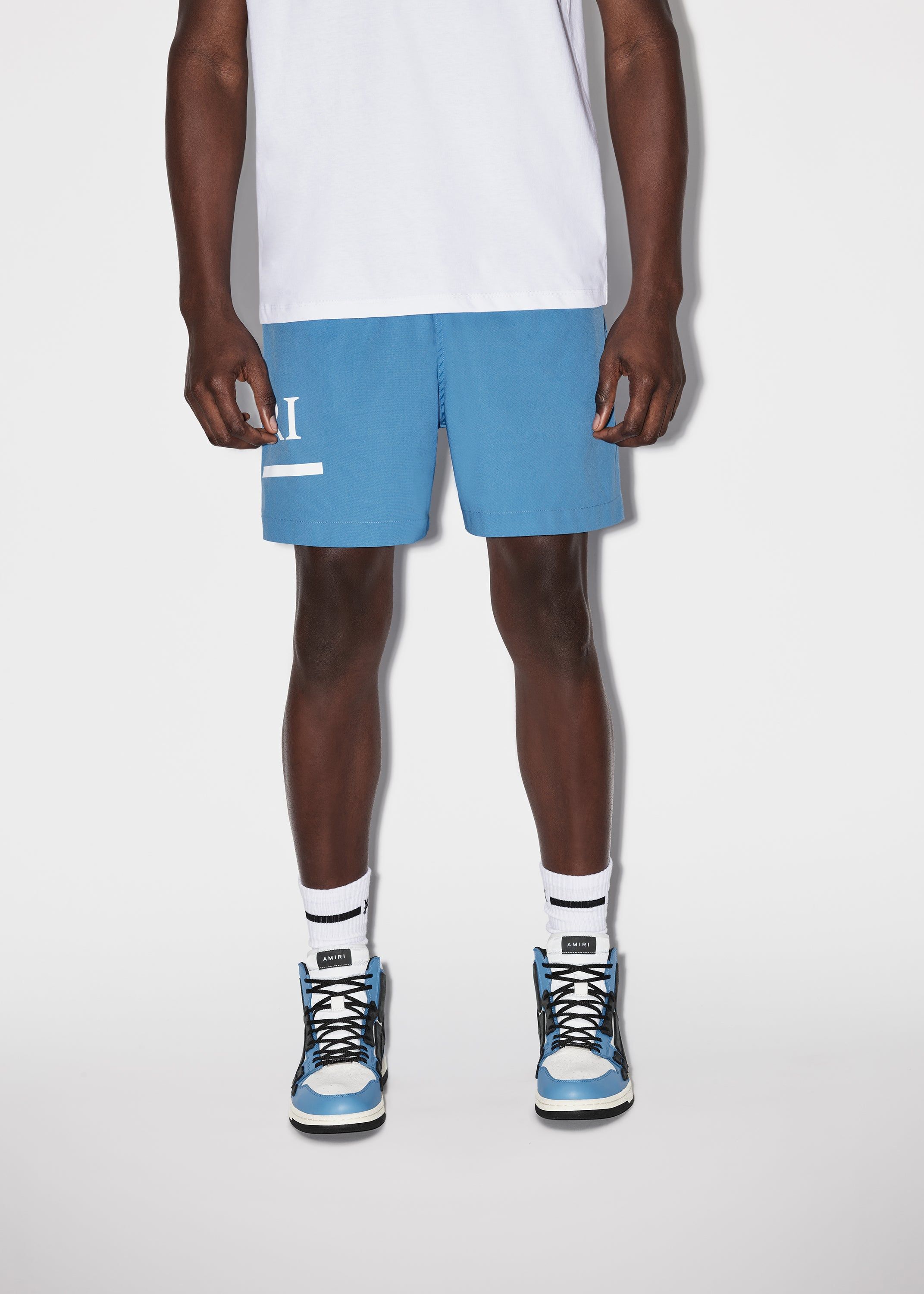 AMIRI M.A. BAR LOGO SWIM TRUNKS - CAROLINA BLUE sold by AMIRI product image thumbnail 2