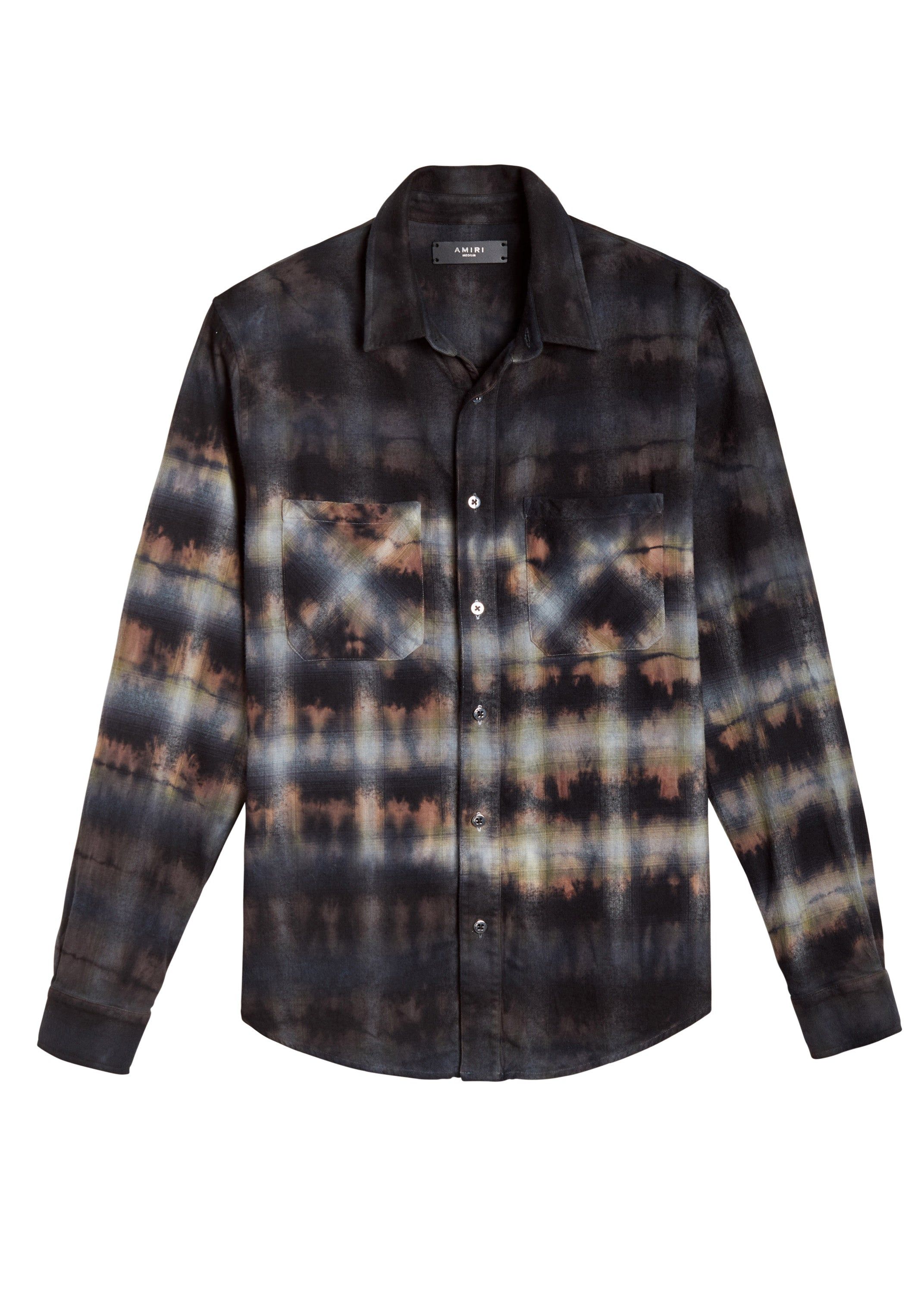 Tie Dye Shirt Black/Grey sold by AMIRI