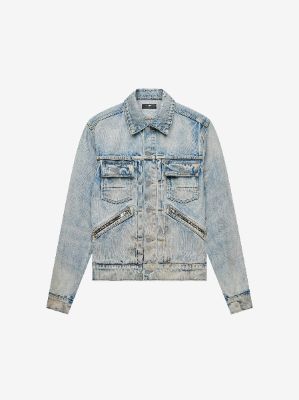 DOUBLE SLANT DENIM JACKET - CLAY INDIGO sold by AMIRI