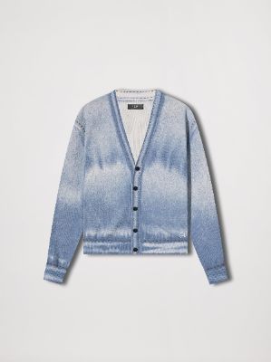 PIGMENT SPRAY CARDIGAN - DUSTY BLUE made by AMIRI