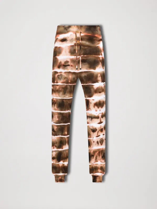 WOMEN - TIE DYE RIB SWEATPANTS - ORANGE sold by AMIRI