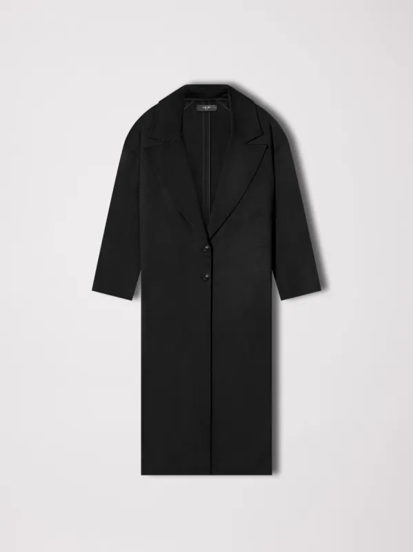WOMEN - CASHMERE SINGLE BREASTED COAT - BLACK sold by AMIRI