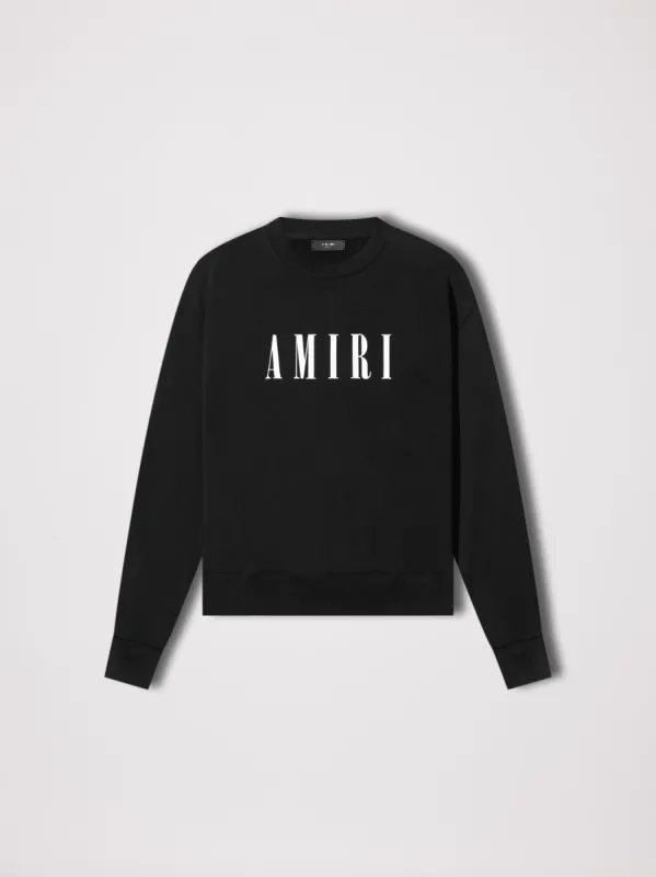 WOMEN - CORE LOGO CREWNECK - BLACK sold by AMIRI