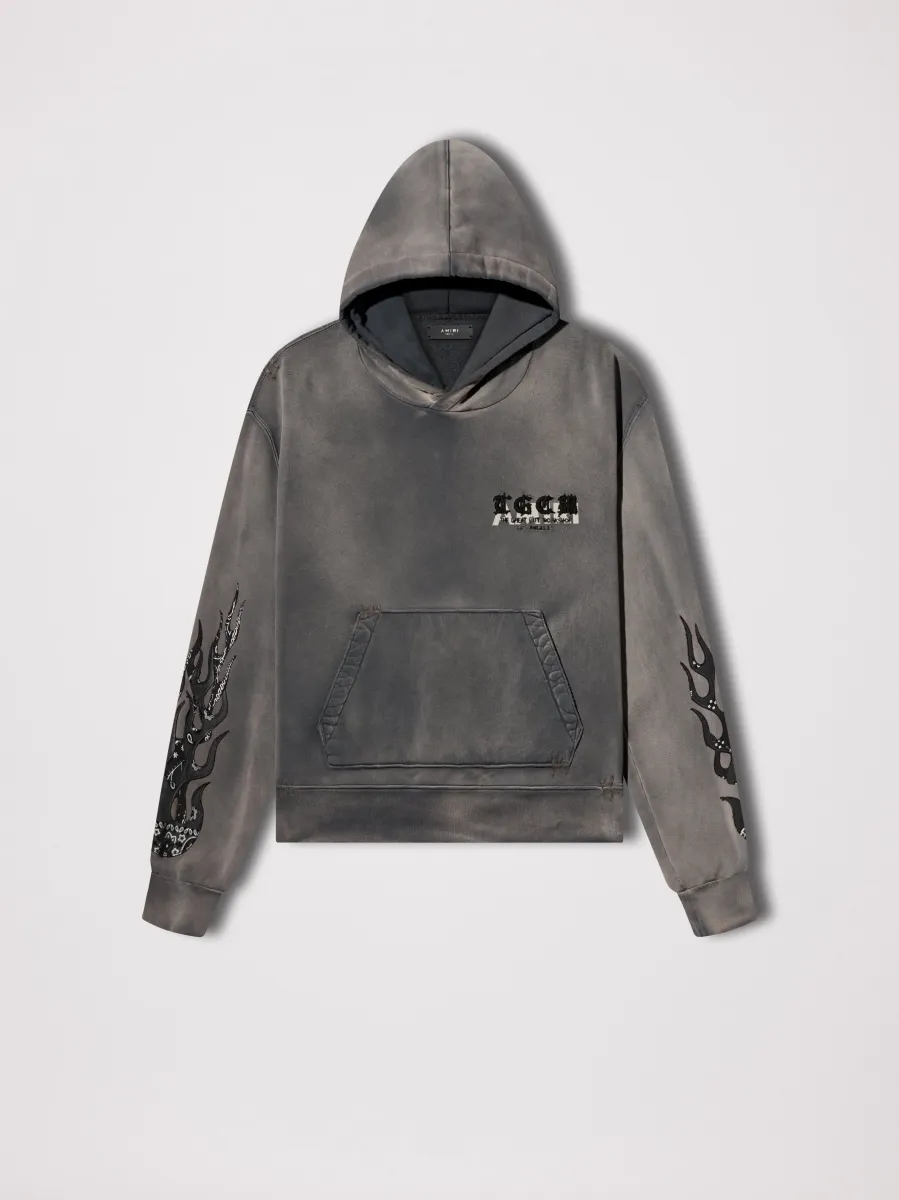 T.G.C.W. FLAMES HOODIE - BLACK | Parallel