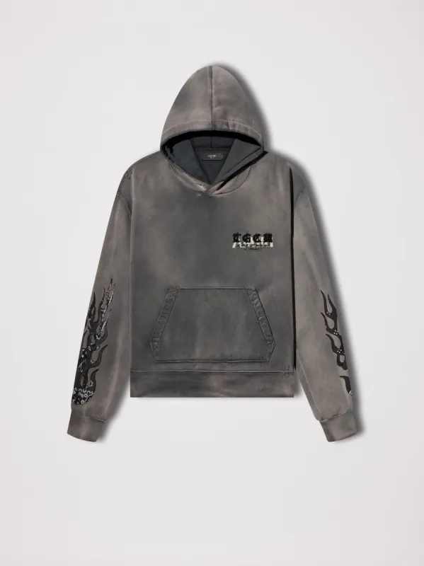 T.G.C.W. FLAMES HOODIE - BLACK sold by AMIRI