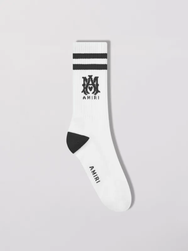 RIBBED M.A. ATHLETIC SOCKS - BLACK sold by AMIRI