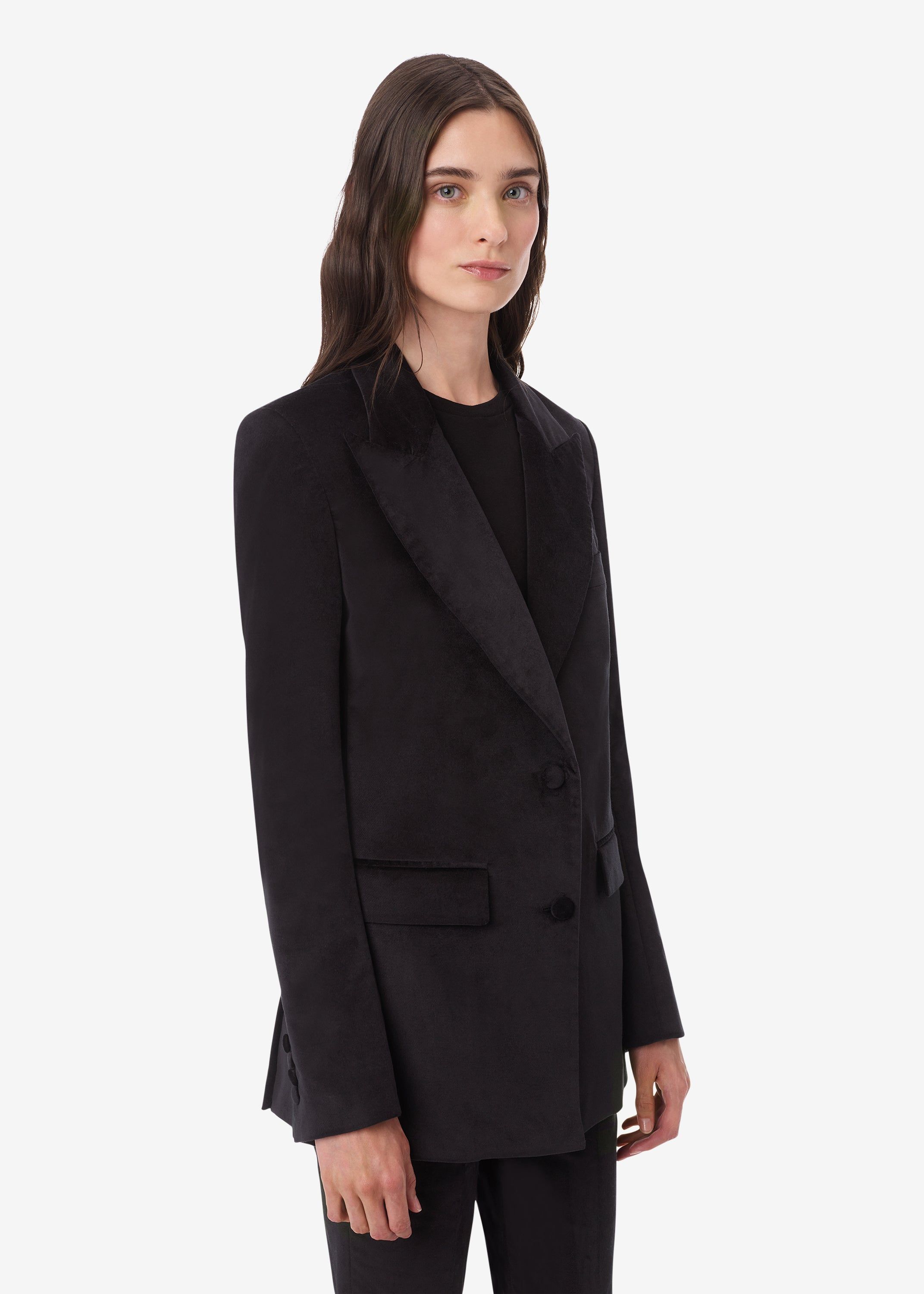 WOMEN - VELVET BLAZER - BLACK sold by AMIRI product image thumbnail 3