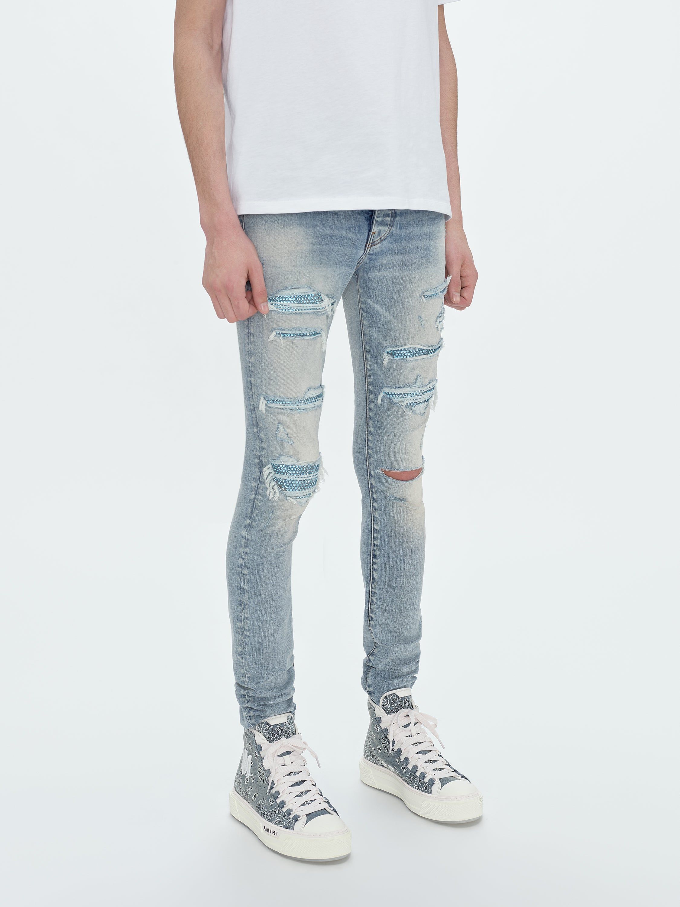 CRYSTAL THRASHER JEAN - FADED INDIGO sold by AMIRI product image thumbnail 4
