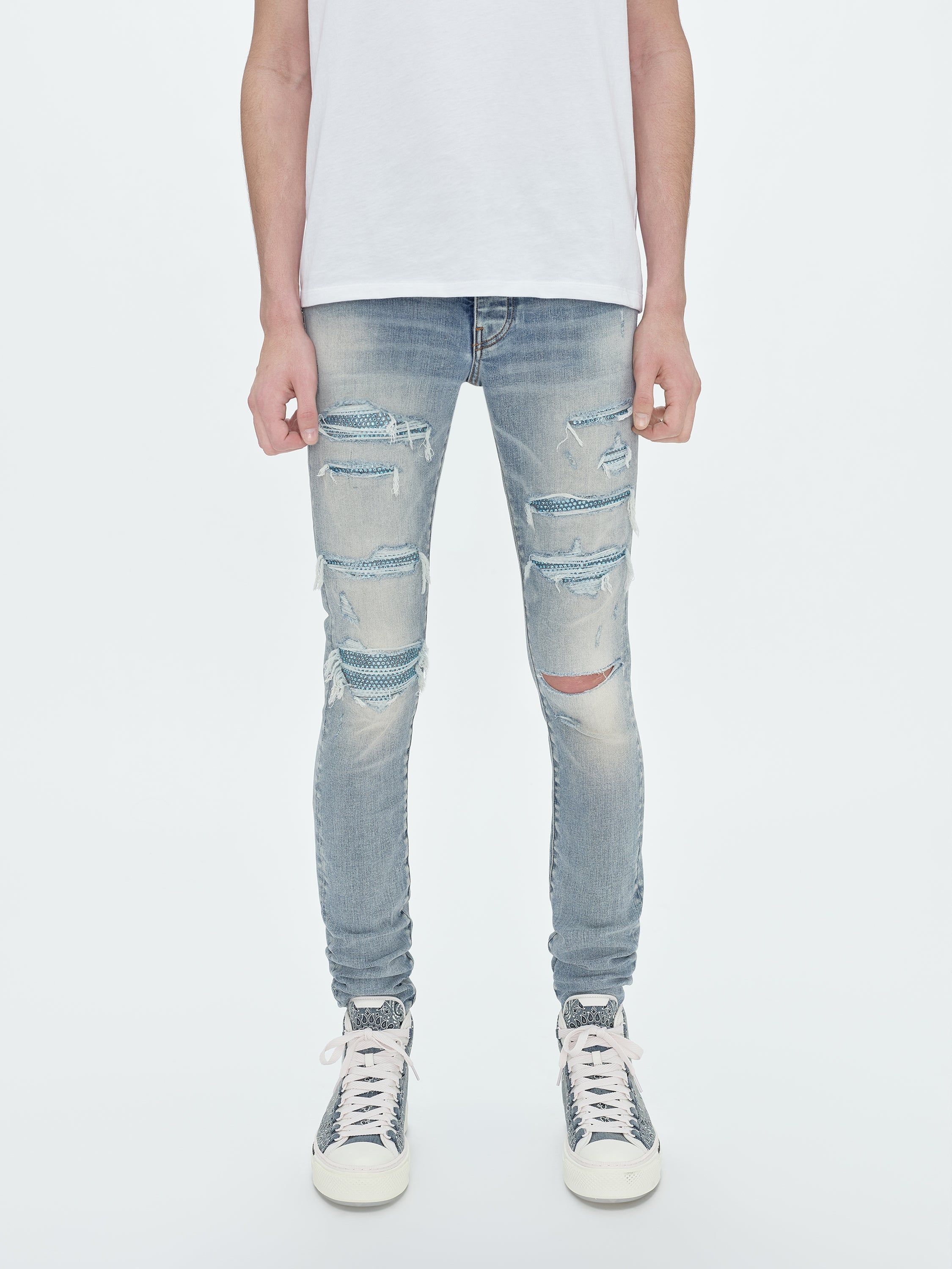 CRYSTAL THRASHER JEAN - FADED INDIGO sold by AMIRI product image thumbnail 3