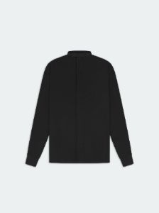 MANDARIN POPLIN SHIRT-BLACK sold by AMIRI