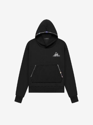 AMIRI OUTLINE CHERUB CRYSTAL HOODIE - BLACK sold by AMIRI