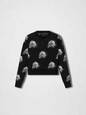 WOMEN - WES LANG REPEAT SKULL CREW sold by AMIRI