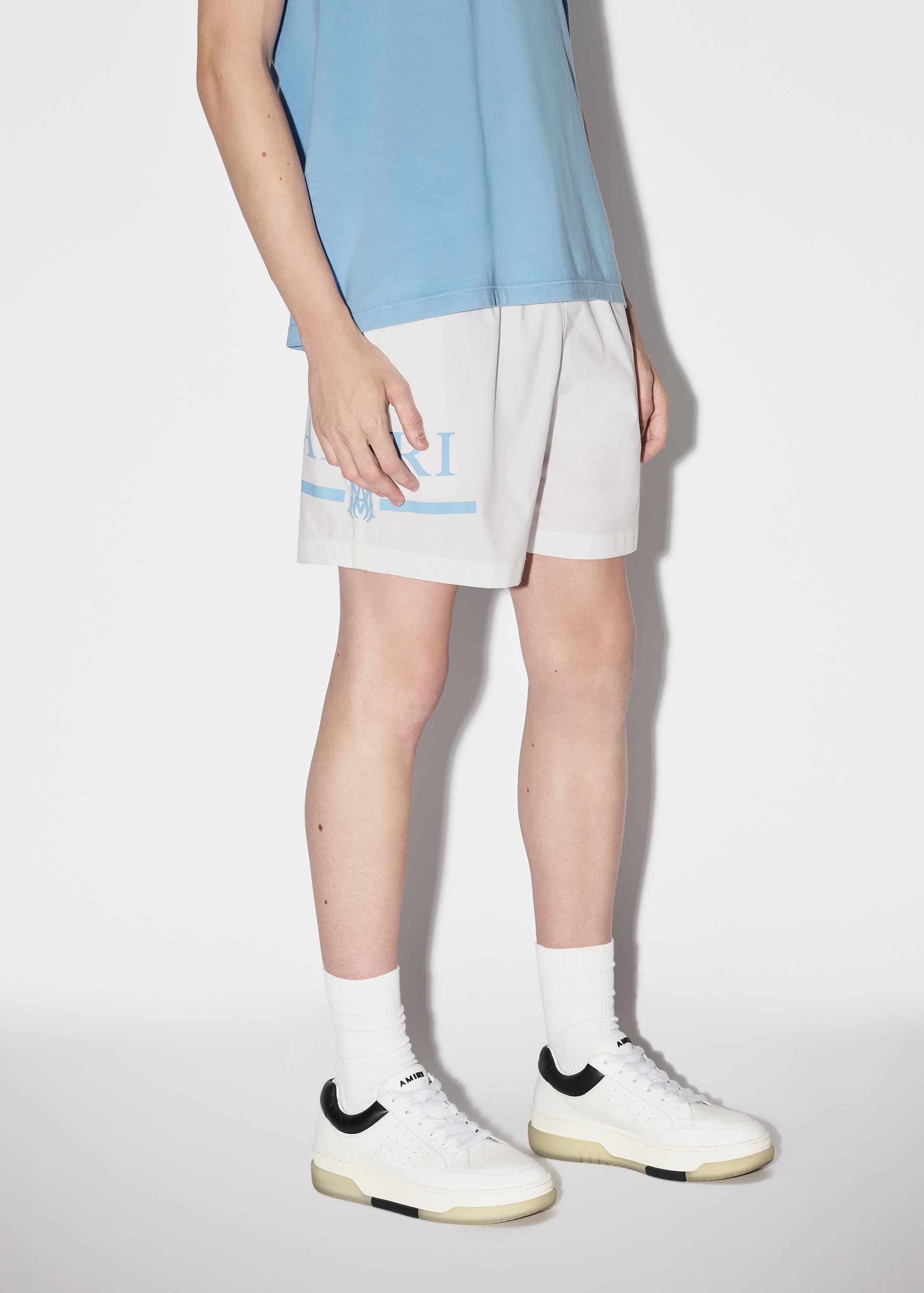 AMIRI M.A. BAR LOGO SWIM TRUNKS - WHITE sold by AMIRI product image thumbnail 3