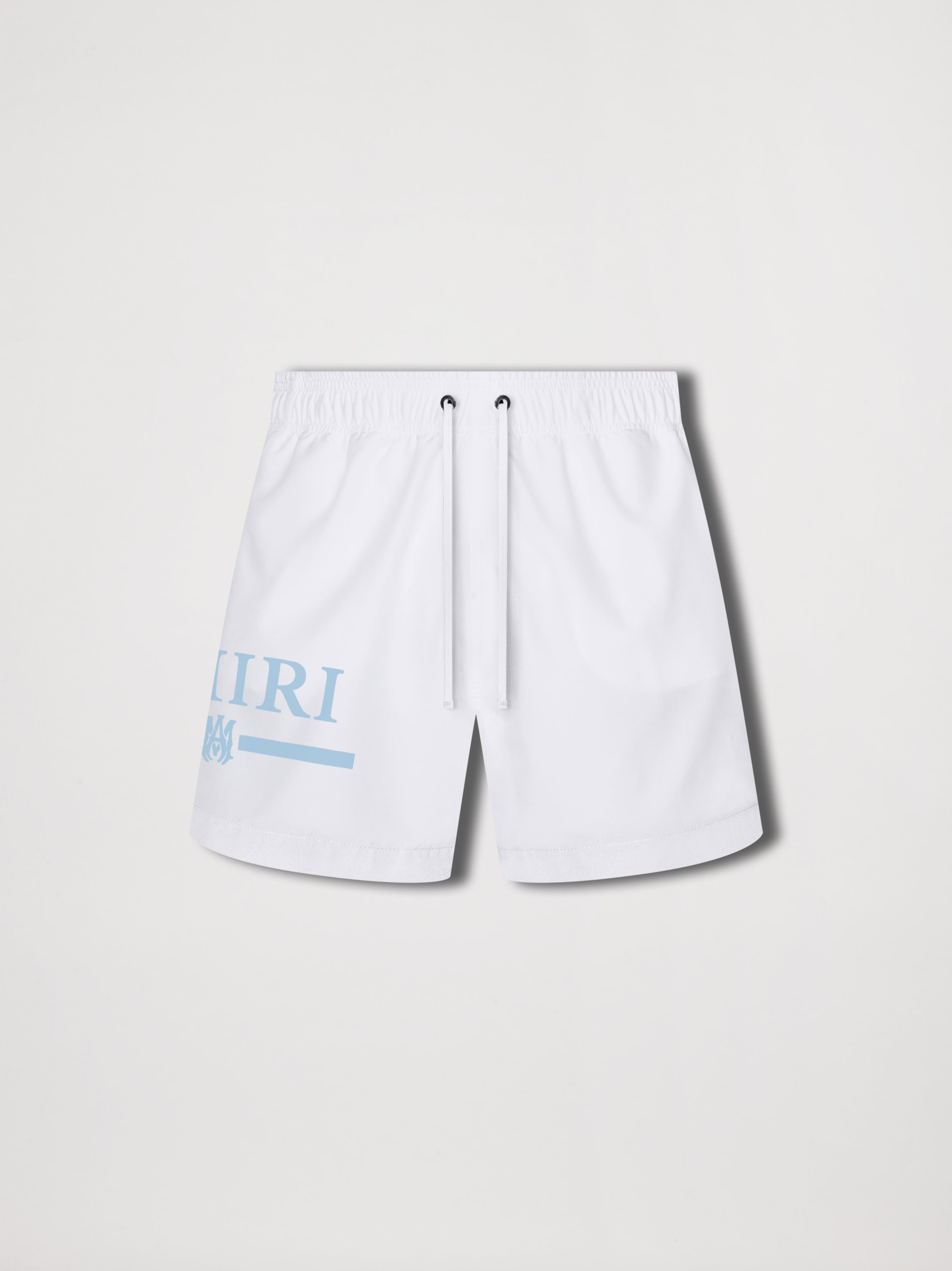 AMIRI M.A. BAR LOGO SWIM TRUNKS - WHITE sold by AMIRI
