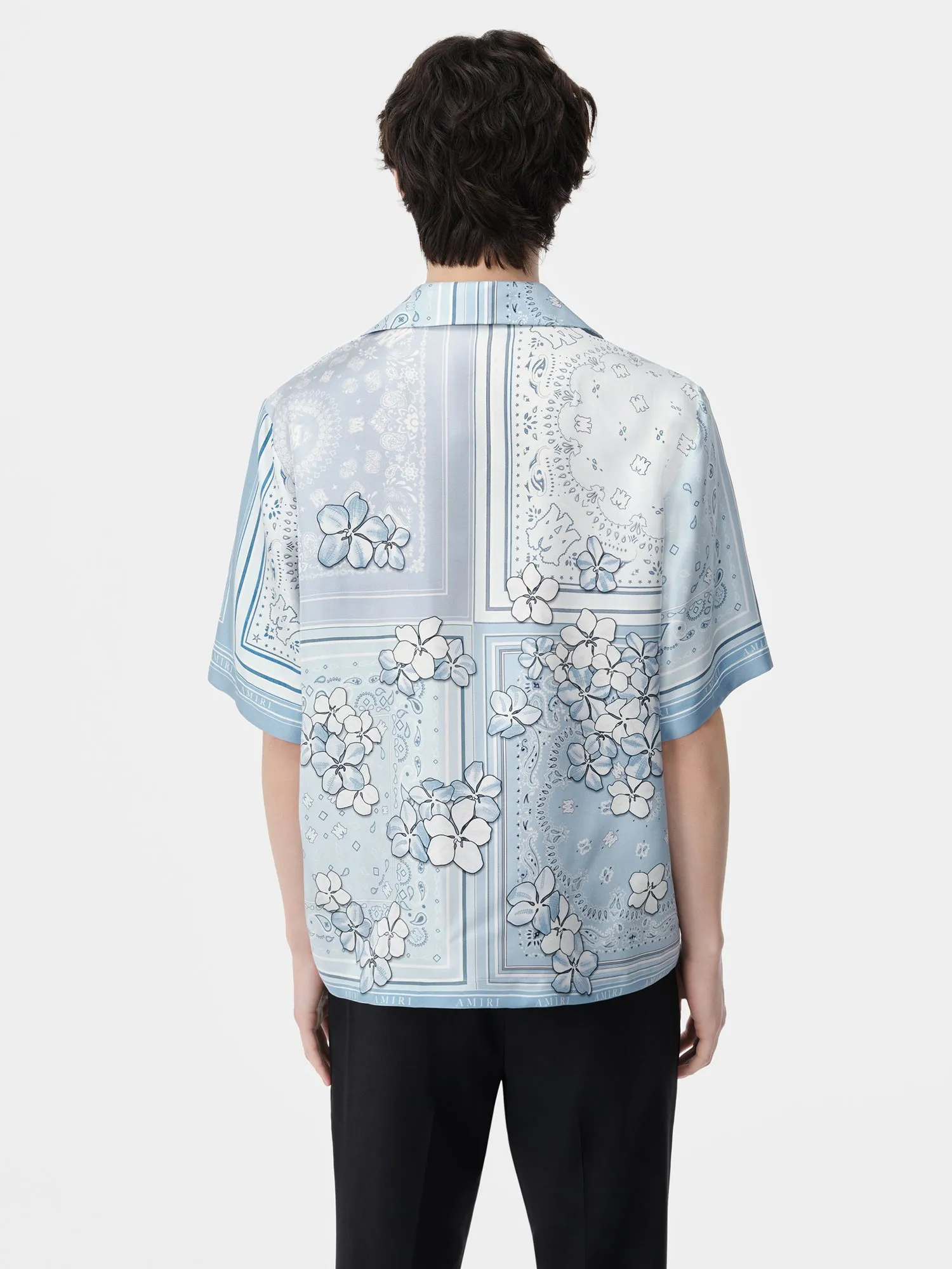 BANDANA FLORAL BOWLING SHIRT - Cerulean sold by AMIRI product image thumbnail 3